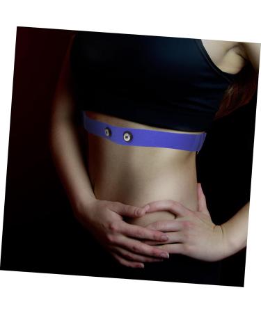 Anneomas Elastic Breast Belt - Heart Surveillance & Cardiac Monitor Chest Strap - Adjustable Blue Sports Belt for Women - 17x3x0.1cm - Buy Online on GoSupps.com
