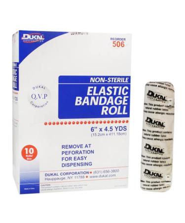 Buy Dukal DUK 506 Elastic Bandage - 6" Width 4.5 Yards Length (Pack of 50) | International Shipping Available - Buy Online on GoSupps.com