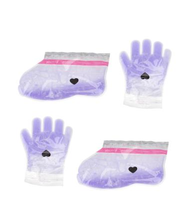 Ipetboom Personal Care 2 Pairs Wax Gloves Purple Non-woven Fabric Spa Cosmetic Close Friends