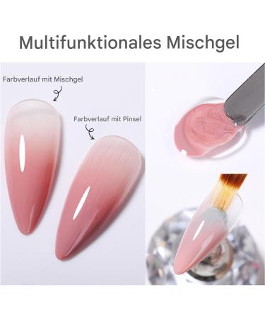 Ziennhu Clear Nail Gel Polish MultiPurpose Mixing Gel 30ml Fashion Mixing Gel for Festive Occasions Holidays Cosplay Occasions - Buy Online on GoSupps.com