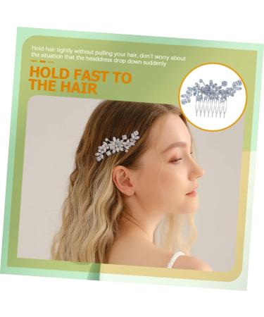 Crystal Side Hair Comb flower girl hair accessories flower girl headpiece hair accessories for prom bridal headpieces for wedding bridal comb light luxury bridesmaid Zircon hairpin - Buy Online on GoSupps.com