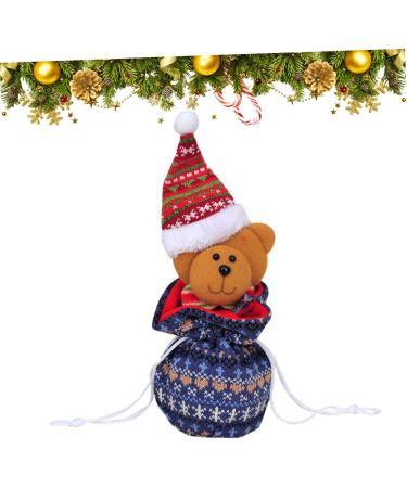 KOMBIUDA 1pc Christmas Candy Portable Storage Ornament Hanging Bag Little Knitted Bear Adorable Kids Bags - Buy Online on GoSupps.com