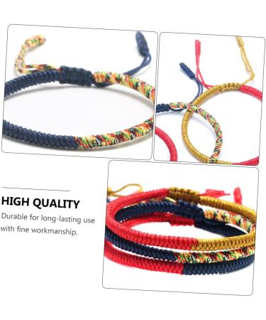 Amosfun 3Pcs bohemia to weave colored rope decorate bracelet Gift jade thread folk-custom Miss nationality Year of birth literature and art friendship Diamond Knot rope manual - Buy Online on GoSupps.com