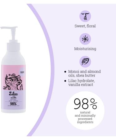 YOPE Hand & Body Lotion | Almond & Monoi Oil | Shea Butter | Vegetable Glycerin | Moisturizing | Soothing | 98% Natural Ingredients | Vegan Formula | Lilac & Vanilla | 300ml - Buy Online on GoSupps.com