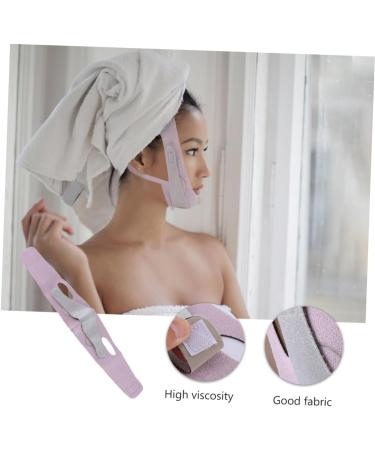 Beatifufu 1pc Thin Face Belt Slimming Face Bandage Lift Double Chin Reducer Device Double Chin Strap Strap Tape Band Lifting Belt Flower Claw Clips Cr 60X10.5X1cm pink - Buy Online on GoSupps.com