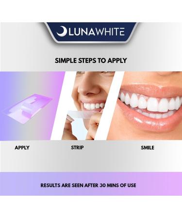 LUNAWHITE Premium Teeth Whitening Strips Zero Sensitivity Enamel Safe White Teeth Teeth Whitening Formulated by Dentist 1x2ml Whitening Pen - Buy Online on GoSupps.com