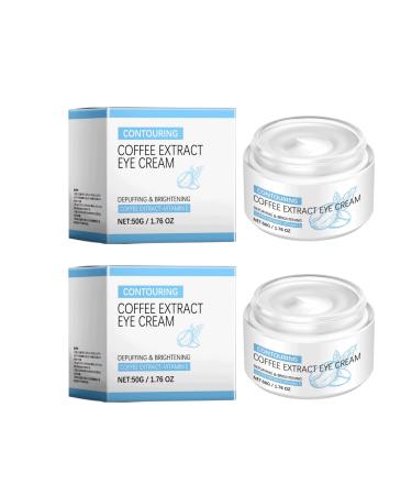 Caffeine eye cream for dark rings under the eyes swelling on the face facial folds and fine lines anti-fold-up skin-up eye cream for tear bags swelling (2PCs)