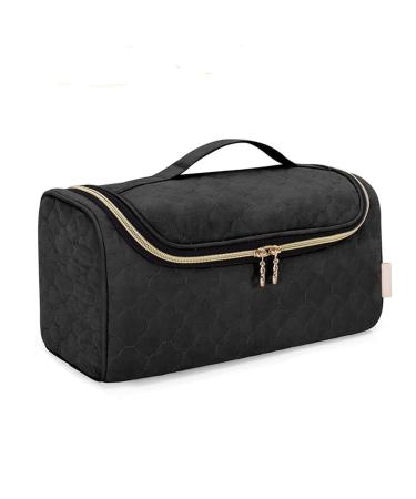 YYBD Black Hair Travel Bag Hair Curler Tool Storage Bag with Hook & Handle Portable Hair Organizer Case Hair Accessories Tools Bag for Dyson Styler/Shark Flexstyle/Dyson Supersonic Hair Dryer