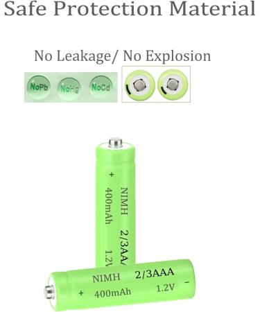 1.2V 400mAh NiMH Rechargeable Batteries - 12 Pack Button Top for DIY LED Solar Lights | International Shipping Available - Buy Online on GoSupps.com