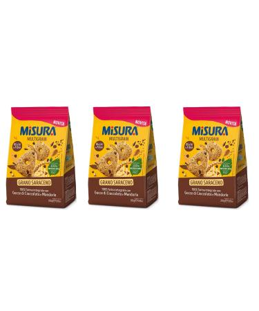 Misura Misura Multigrain Grano Saraceno Pack of 3 cork biscuits with chocolate chips and almonds 280 g