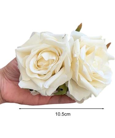 3D Rose Flower Decor Hair Claw Anti-slip Teeth Strong Grip Hair Clip Back Head Shower Large Hair Claw Hair Accessories - Buy Online on GoSupps.com