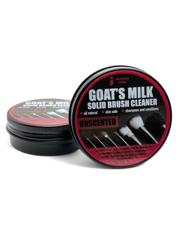 Modern Hoss Goat's Milk Solid Brush Cleaner UNSCENTED 2.5 oz - for brushes blenders and makeup sponges
