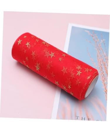 SHINEOFI Roll Black Yarn Wedding Organza Fabric Glitter Fabric Mesh Ribbon Tutu Spool United States Soft 15c Red 900X15CM - Buy Online on GoSupps.com