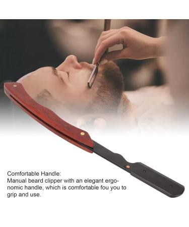 Premium Straight Edge Shaving Razor Holder for Men - Foldable & Reusable Manual Clipper for Home Salon Use - Buy Online on GoSupps.com