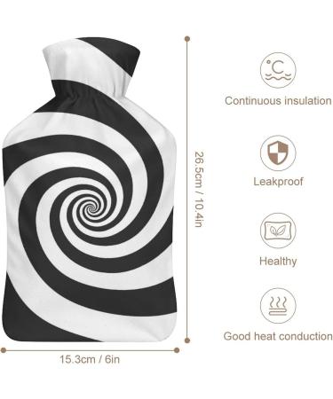 Hot Water Bottle with Lid - Rubber Spiral Strip for Pain Relief Cramps & Foot Warmth - Hot & Cold Therapy - Buy Online on GoSupps.com