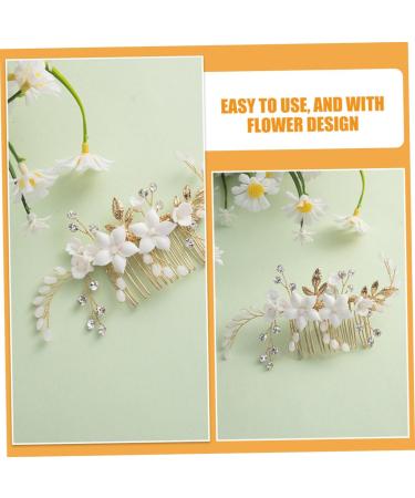 HAPINARY Bridal Headwear Hair Side Comb Flower Hair Comb Hair Accessories for Women Hair Accessories for Flower Hair Accessories Bride Headpiece Girl Headpiece Side Comb for Hair - Buy Online on GoSupps.com