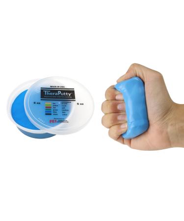 CanDo Theraputty - Therapy Plasticine - 170 g - Blue (Hard) 6 oz Blue