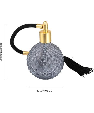 HEALLILY Crystal Glass Refillable Perfume Atomizer Spray Bottle Vintage Style Empty Perfume Bottle with Long Tassel Light Black 100ml - Buy Online on GoSupps.com