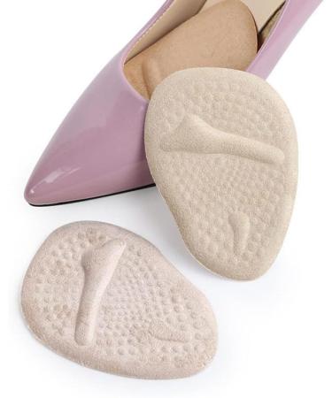 GLEAVI Half Size Foot Pads - Metatarsal Cushions Bunion & High Heel Inserts Non-Slip Velvet Comfort | Ideal for Boots & Daily Wear - Buy Online on GoSupps.com