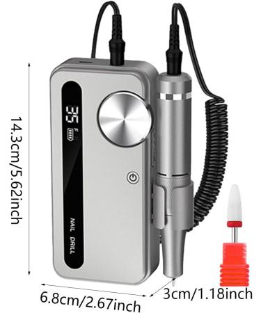 Electric Nail File Tool 35000RPM Nail Drill Machine Manicure Pedicure Polishing for Removing Polishing Black Grey - Buy Online on GoSupps.com