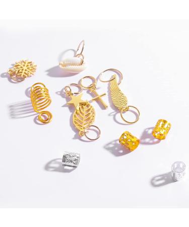 Molain 140-Piece Hair Pearls & Dreadlocks Accessories | Metal Hair Cuffs Rings & Aluminum Coils for Braids - Buy Online on GoSupps.com