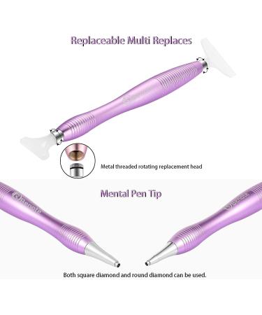 Benote Metal Diamond Art Painting Pen - Ergonomic Screw-In Tip Tool for 5D Diamond Art - Purple - Buy Online on GoSupps.com