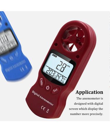 Allayu Mini Multi-Purpose Wind Knife with Hanging Rope | LCD Digital Wind Speed Meter & Hygrometer | Professional Tool in Red - Shop Now! - Buy Online on GoSupps.com