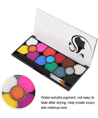 Professional Face & Body Painting Set - 15 Colors DIY Cosmetic Tools with Brush & Storage Box - Buy Online on GoSupps.com