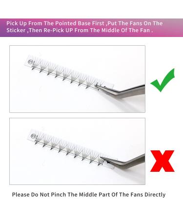 QDMEYEA 10mm 5D-0.07-D Curl Premade Fans Eyelash Extensions for 5D Volume - Long Stem, High Quality Supplies - Buy Online on GoSupps.com