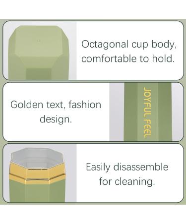 Buy Hejo Toothbrush Etui Travel Case | Waterproof Toothbrush Holder & Cup for Family Camping Trips - Portable & Stylish in White Light Green Dark Green - Buy Online on GoSupps.com