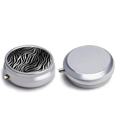 Portable Zebra Print Pill Box | 3 Compartment Travel Medicine Organizer for Purse & Pocket - Buy Online on GoSupps.com