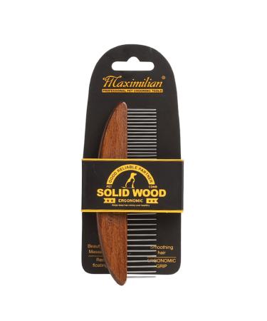 Solid Wood Pet Comb Grooming Tool for Cats,Dogs and rabbits Moon