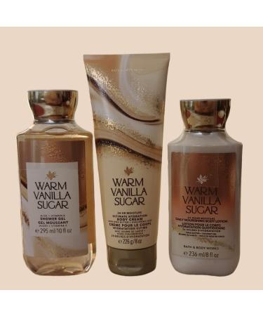 Bath & Body Works Warm Vanilla Sugar Body Set - Shower Gel, Lotion & Cream - Buy Online on GoSupps.com