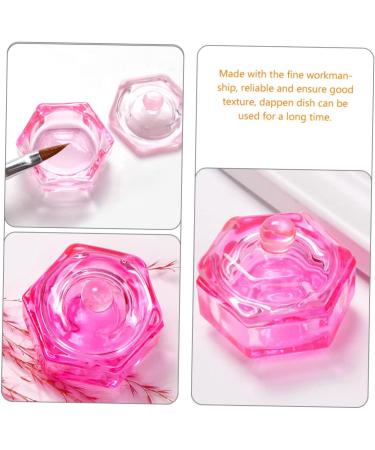 FRCOLOR 10 Pcs Drill Bits for Nails Monomer Dish with Lid Acrylic Nail Tools Acrylic Powder Holder Liquid Monomer Dish for Acrylic Nails Acrylic Liquid Holder Glass Vegetable Bowl Pink 4.3x4.3cmx5pcs Pinkx5pcs - Buy Online on GoSupps.com