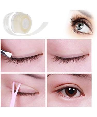 QISUO 500 Pairs Adhesive Invisible Double Fold Eyelid Tape Stickers Stripe Paste Clear Beige - Buy Online on GoSupps.com