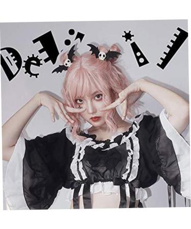 Dark Gothic Skull Bat Hair clips Edge clip Hairpin Fit For Cosplay Party Hallowmas 1 Pair Halloween Decoration - Buy Online on GoSupps.com