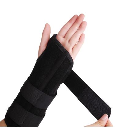 Buy Black Left Wrist Support Splint - Medium Composite Fabric | Comfortable Wrist Brace (16-19 cm) for Pain Relief & Support - Buy Online on GoSupps.com