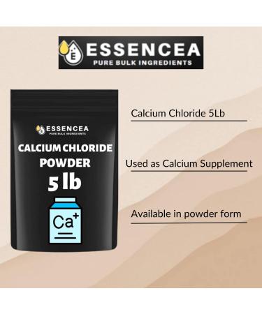Essencea Pure Bulk Ingredients Calcium Chloride Powder - 5lb Bag | Pure Calcium Supplement | 80oz Bulk Pack - Buy Online on GoSupps.com