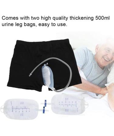 Wearable Urine Bag Male Urinal Bag Reusable Portable Tube Urine Leg Bag Incontinence Pants Pee Holder for Men Elder L Large - Buy Online on GoSupps.com
