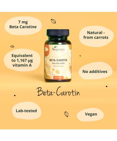 Vegavero Beta Carotene 180 Capsules | Tan Accelerator & Vitamin A | 100% Natural | Vegan & Lab-Tested - Buy Online on GoSupps.com