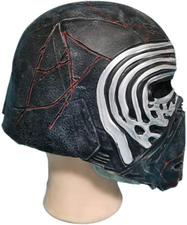 Gaweco Star Series Kylo-Ben Solo Latex Helmet Cosplay Mask - Halloween Costume with Blood Scar - Buy Online on GoSupps.com
