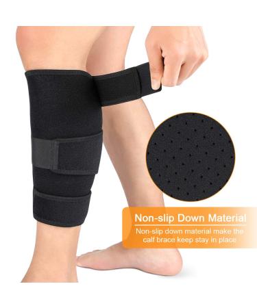 Adjustable Calf Compression Bandage - Neoprene Support for Men & Women | Reduce Swelling Alleviate Pain Aid Muscle Recovery Black - Buy Online on GoSupps.com