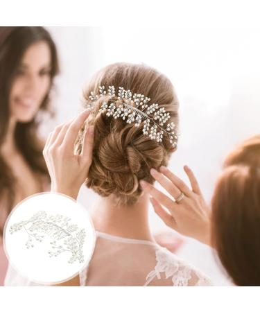 Frcolor Bridal Hair Comb Elegant Pearls Wedding Hair Comb Handmade Wedding Hair Accessories - Buy Online on GoSupps.com