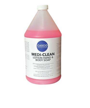 Casco Medi-Clean Professional Lotion Hand and Body Soap Concentrated Liquid Formula for Frequent Use Pink Industrial Size