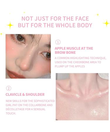 Highlighter Makeup Powder Puff Set - Body Glitter Shimmer Powder for Face Hair & Body | Long-Lasting Festival & Prom Essentials (2pcs Blue & Purple - Buy Online on GoSupps.com