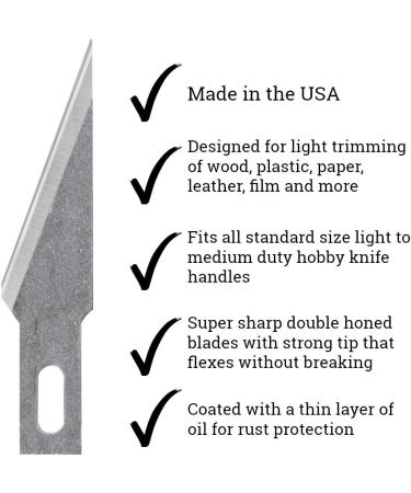 Excel Blades #11 Replacement Hobby Blade - 100 Pack | American Made Carbon Steel Craft Knife Blades - Buy Online on GoSupps.com