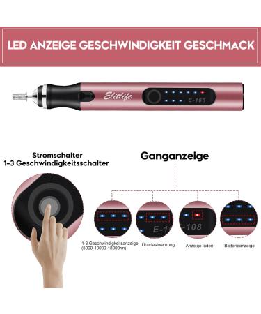 Electric Nail File & Cutter | 12 in 1 USB Manicure Pedicure Set for Gel Nails | Professional Pink Nail Care for Travel & Studio - Buy Online on GoSupps.com
