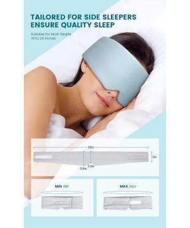 BLSSNZ Dual-Sided Light Blocking Eye Masks for Side Sleepers - Adjustable Velcro, Grey & Black - Ideal for Travel, Nap, Yoga - All-Season Sleep Mask for Men and Women - Buy Online on GoSupps.com