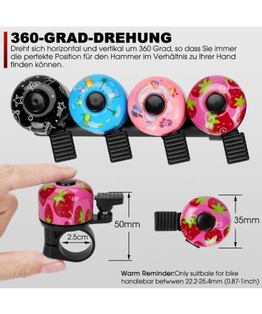 Buy Loud 120dB Bicycle Bell for Kids & Adults - Strawberry Pink Bike Accessory | Perfect for Bicycles Scooters & Tricycles - Buy Online on GoSupps.com