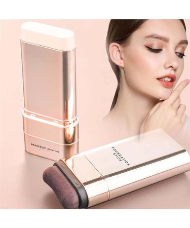Beauty Foundation Stick New Improved 2in1 Foundation Stick with Brush Oil Control Concealer Moisturizing Lightweight Long Lasting Natural Finish FairColor - Buy Online on GoSupps.com